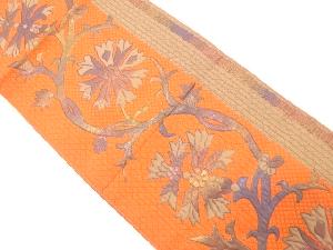 本場筑前博多　花唐草模様織り出し名古屋帯